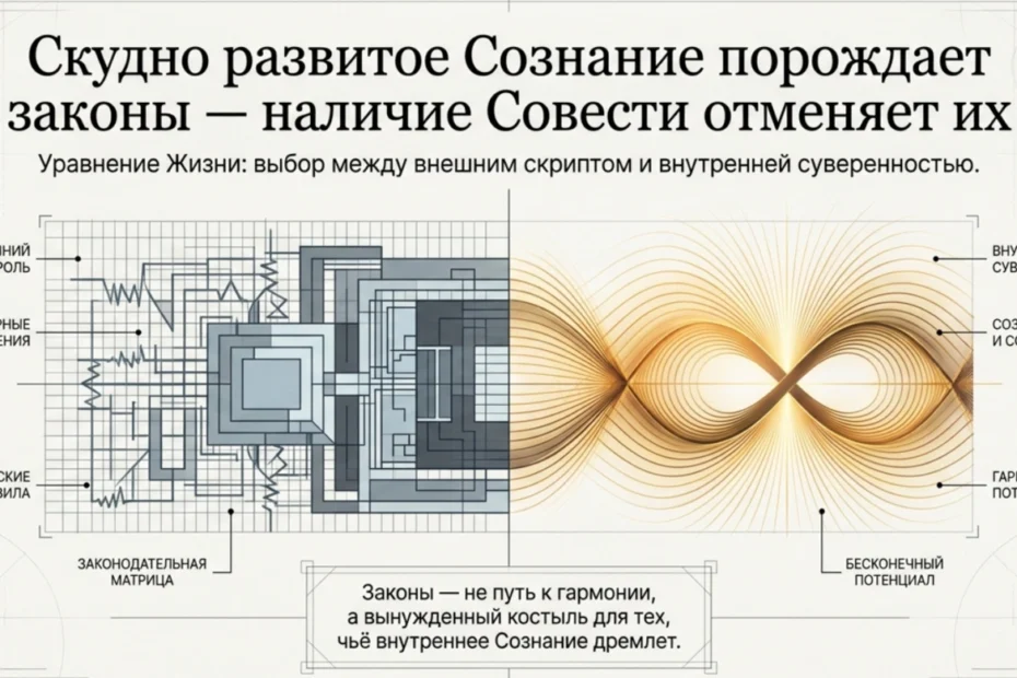 скудное сознание: порождение законов